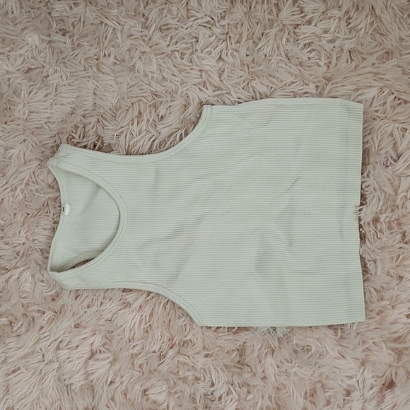 Ribbed White tank top - Picture 1 of 3